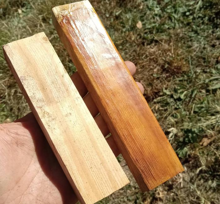 coating on white pine