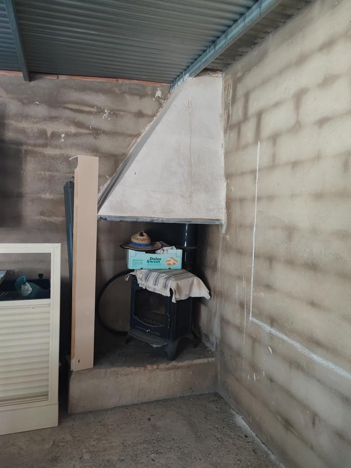 Close up of wood stove