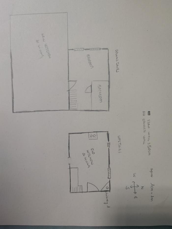 Indoor plan with proposed changes