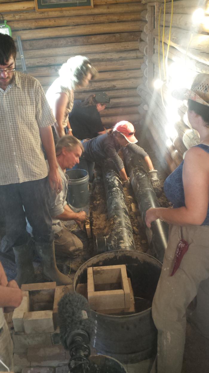 making the cob bench