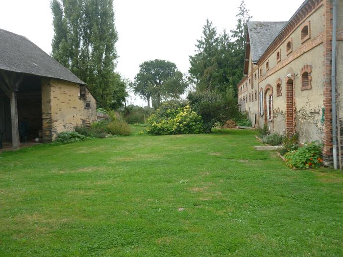 the back garden for relaxing plus herbs