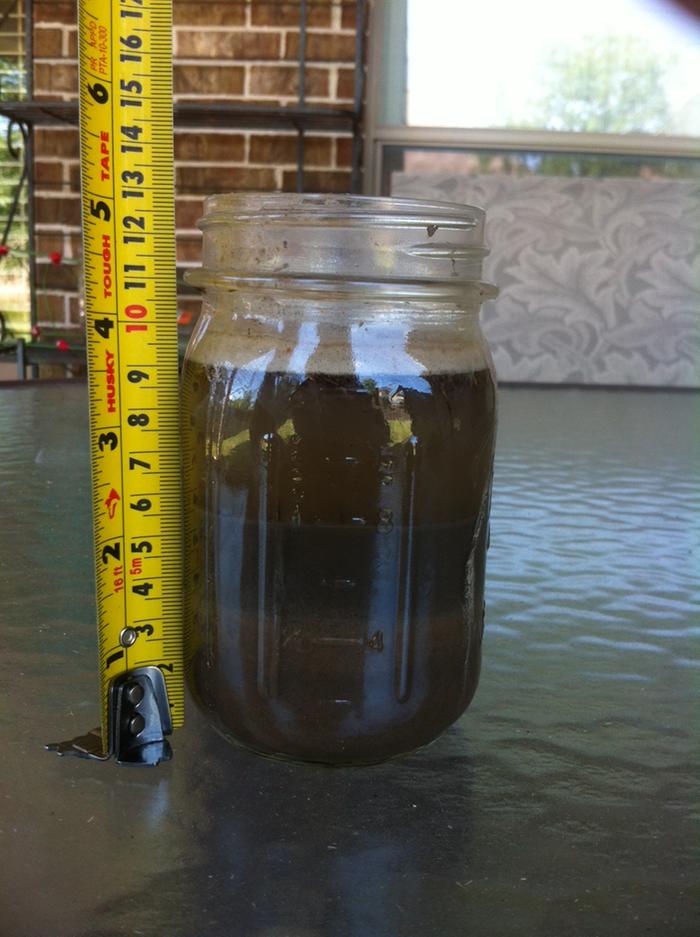 mason jar soil sediment test