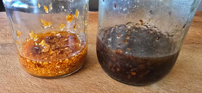 Homemade chili & garlic oil