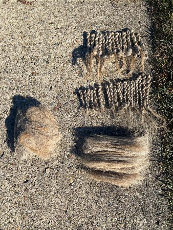 Yucca fiber after being fully processed