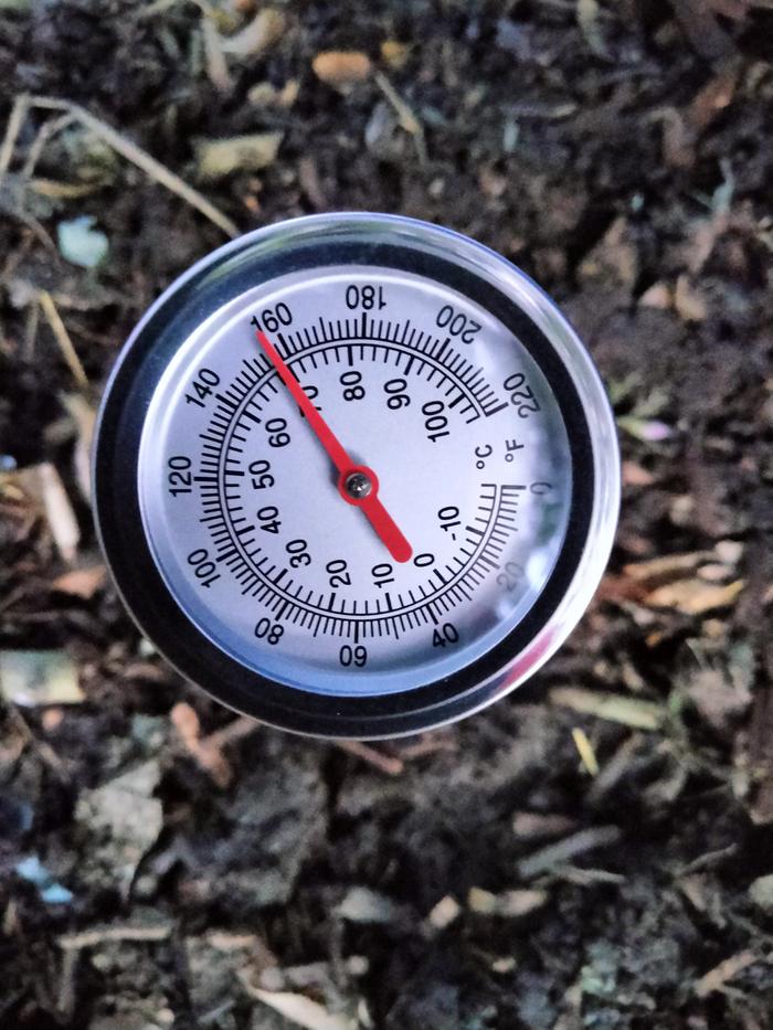new compost pile built 9/27/25 temp 9/29/25