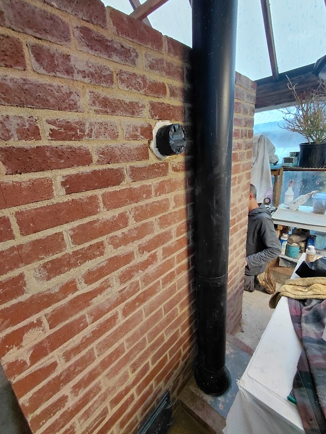 exhaust stack in place, bypass sealed off.