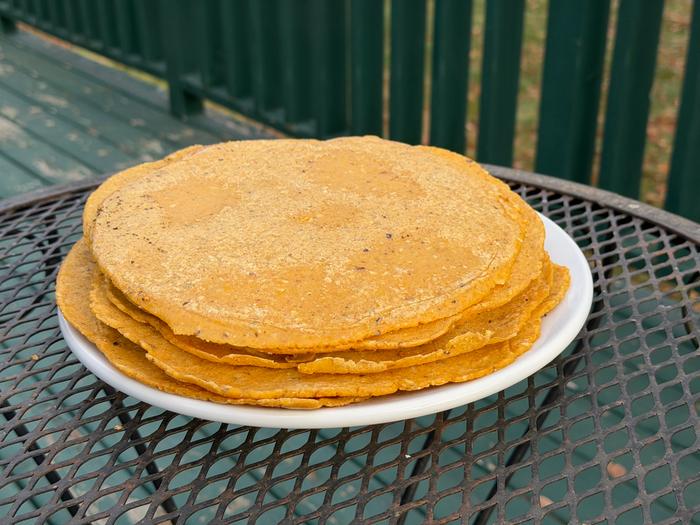 Par cooked on the comal