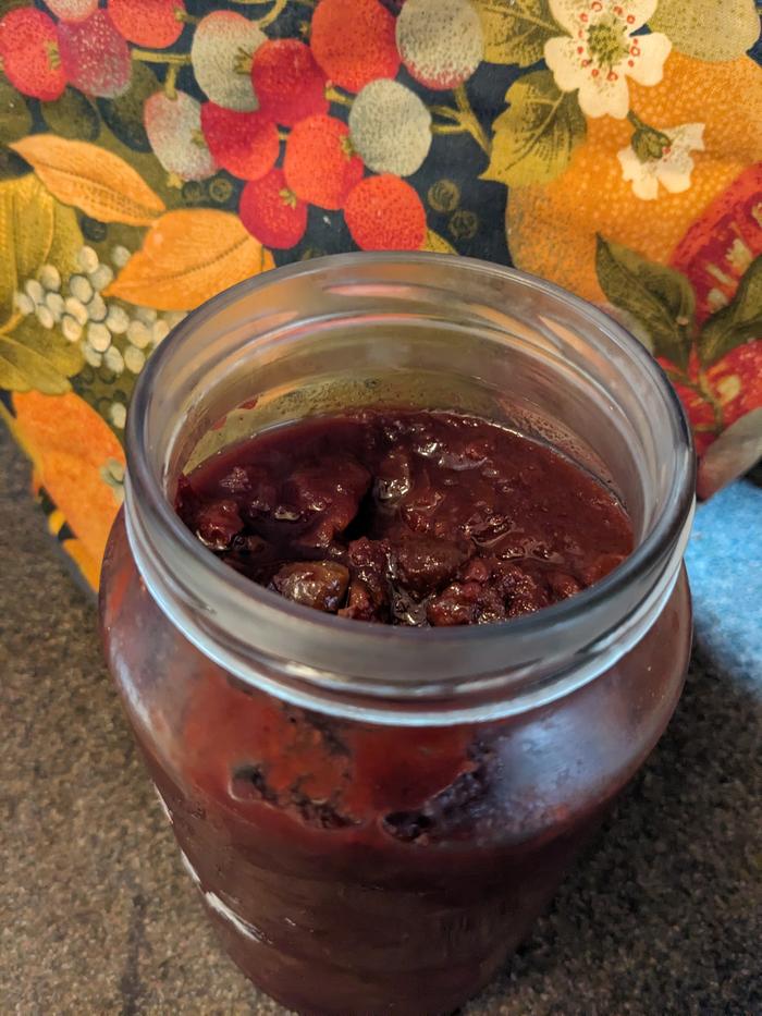 Grape, apple & star anise chutney