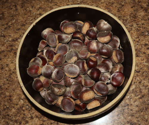 bowl of chestnuts