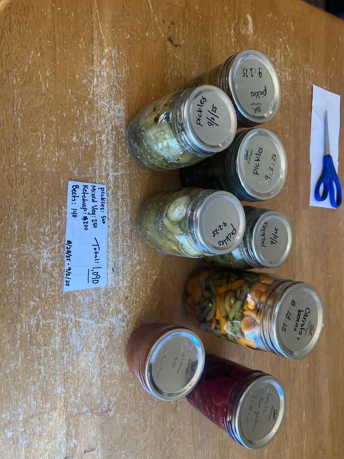 1,090. I’m sorry that this photo is sideways… everything was harvested from my garden in this photo!