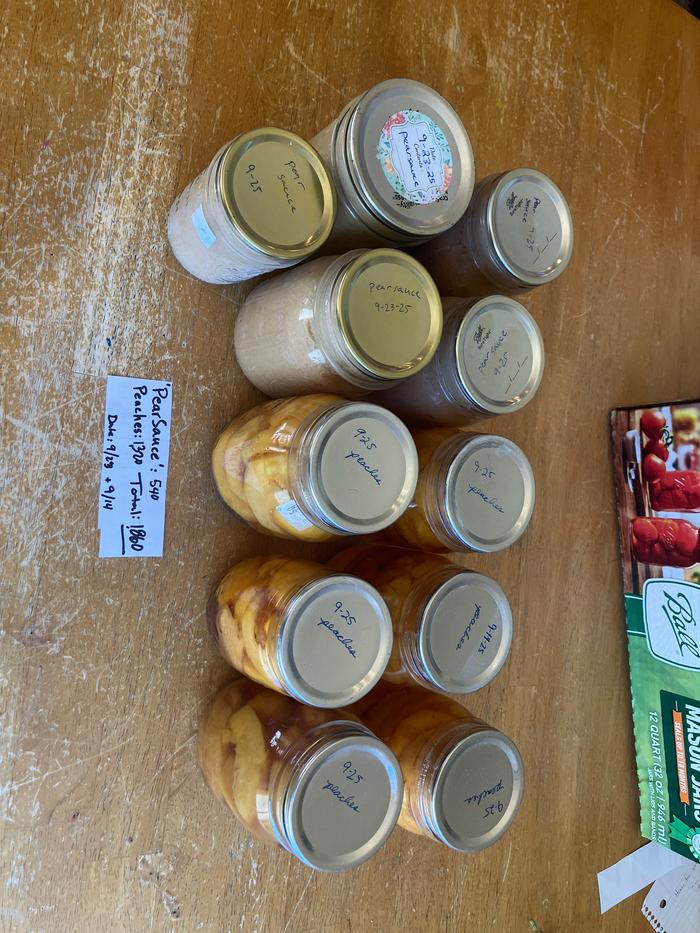 1,860. The peaches came from a U-pick farm! I had a fun day with my sister and mom.