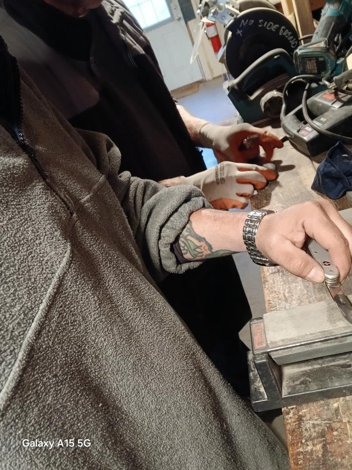 Some pocket knife sharpening 