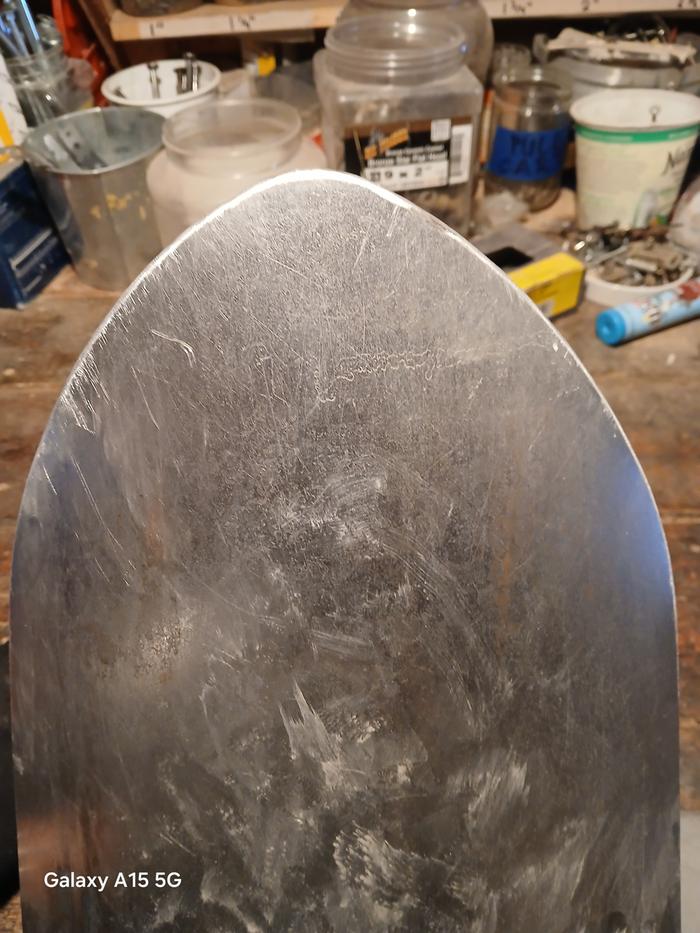 Shovel sharpened and lightly wiped with linseed oil