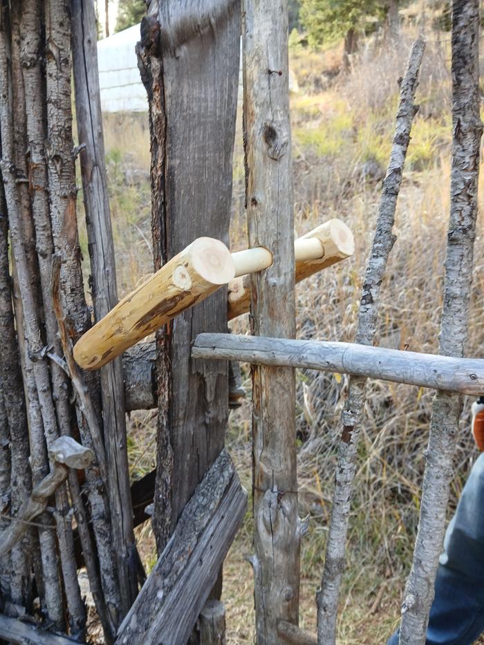 New basecamp garden gate handle 