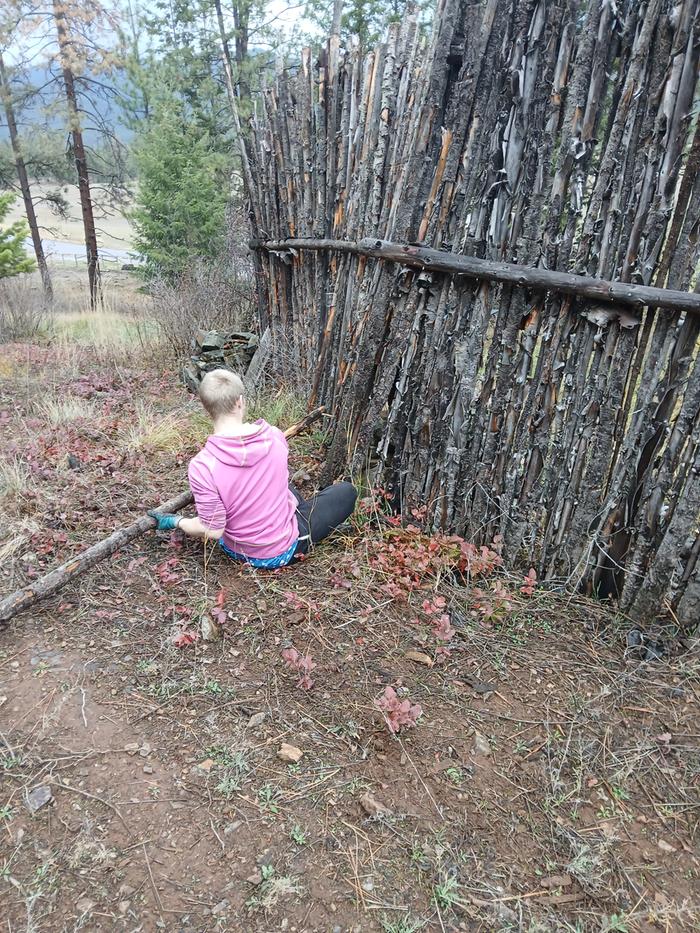 Garden Junk Pole fence 