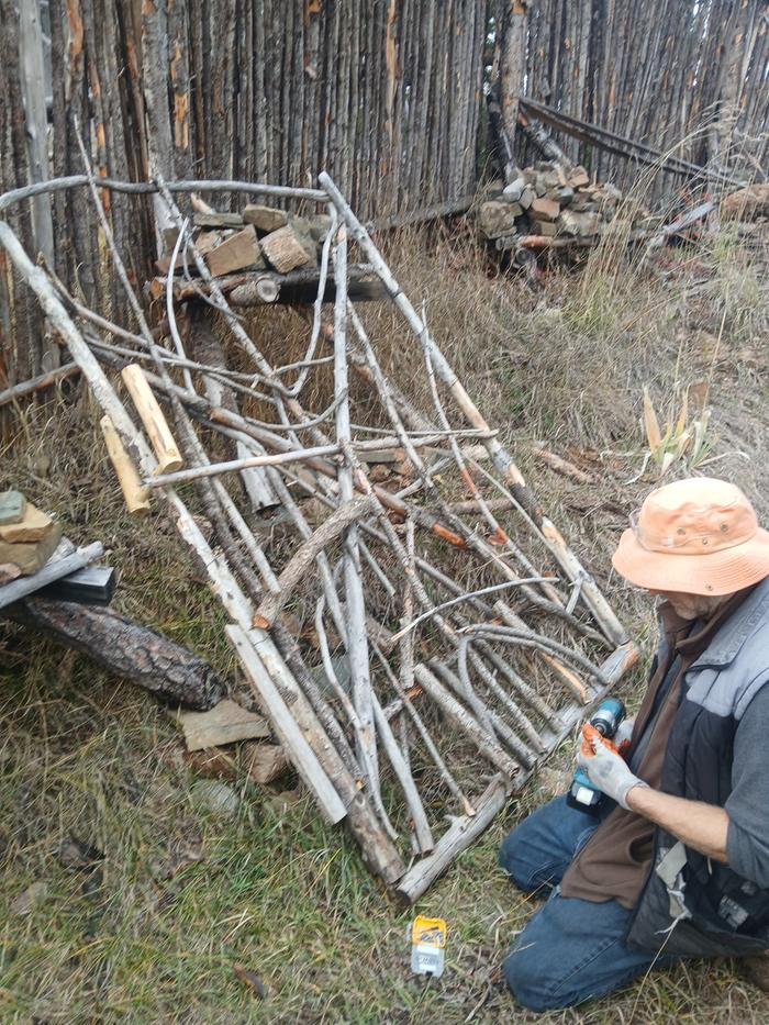 Old garden gate decommissioned for woody bits 