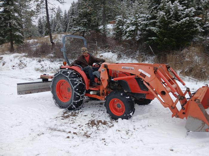My first experience operating a tractor 
