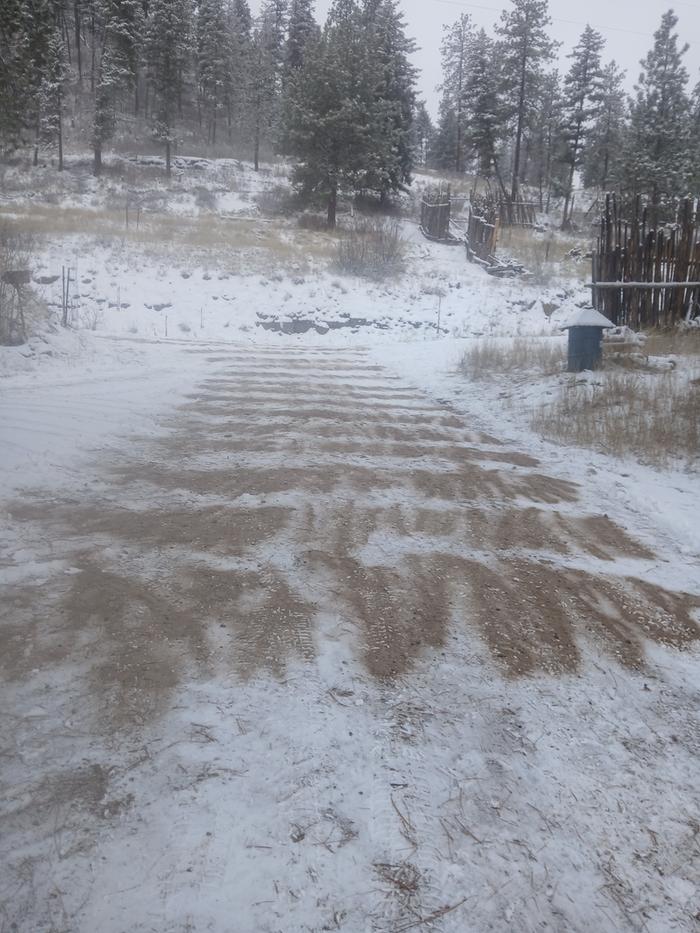 Layed down sand on drive 