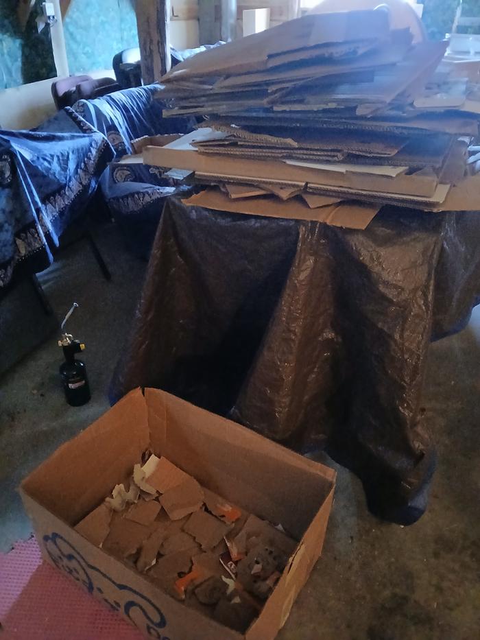 Cardboard processing 