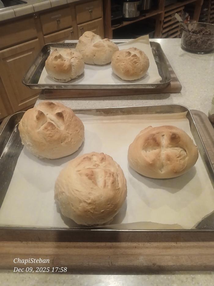 Bread rolls waiting to be turned into soup bowls