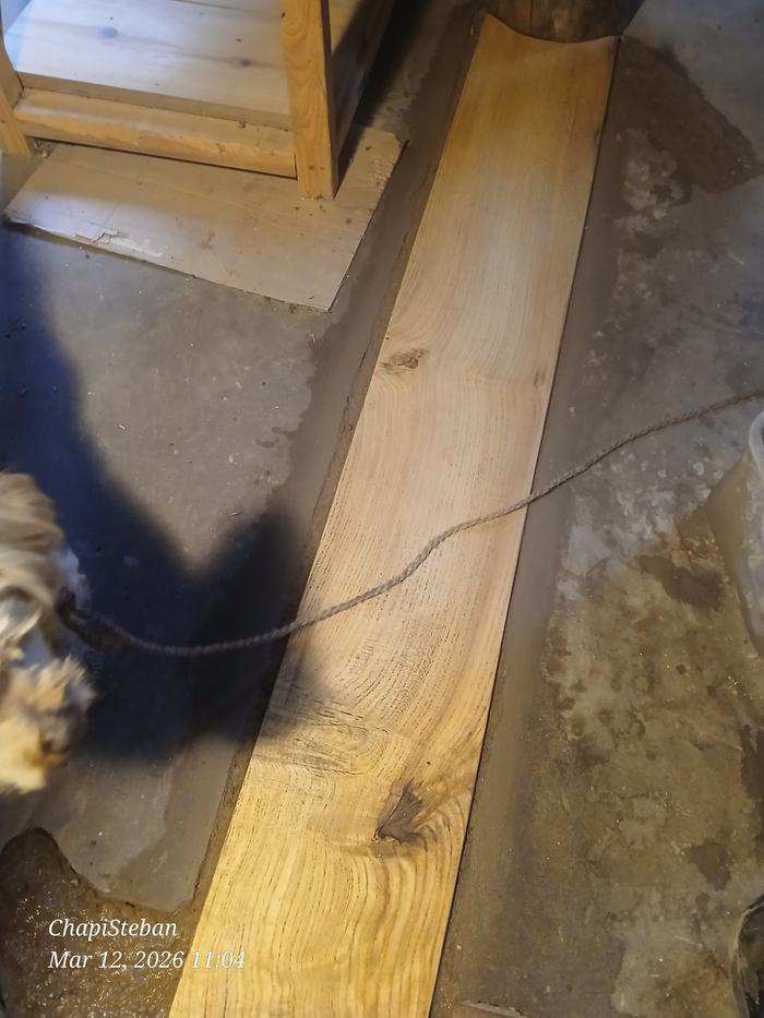 smooth cob around a replaced doorway lintel