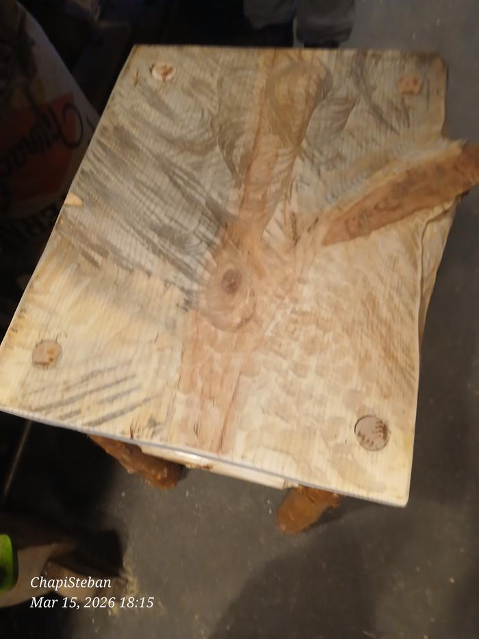 All sanded down ... I like it the way it is ... 