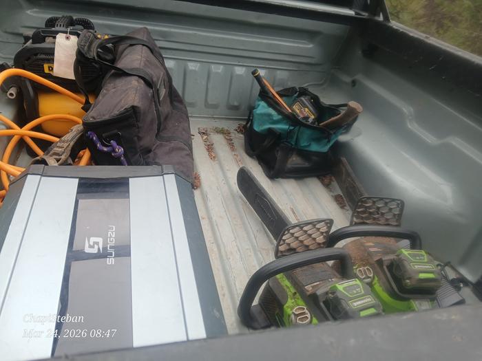 Loaded up some gear for the junkpole fencing at the Abbey 