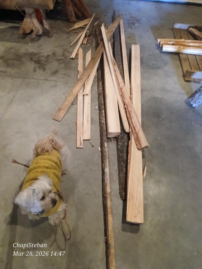 Time to cut to length then stack on classroom fire rack 