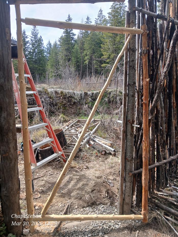 Gate frame install completed ... also to note... we applied white lithium grease on the hinges as well 