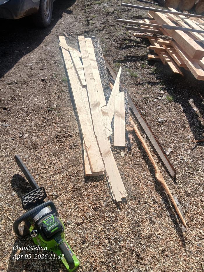 Left over scrap bits to be brought to basecamp and processed 