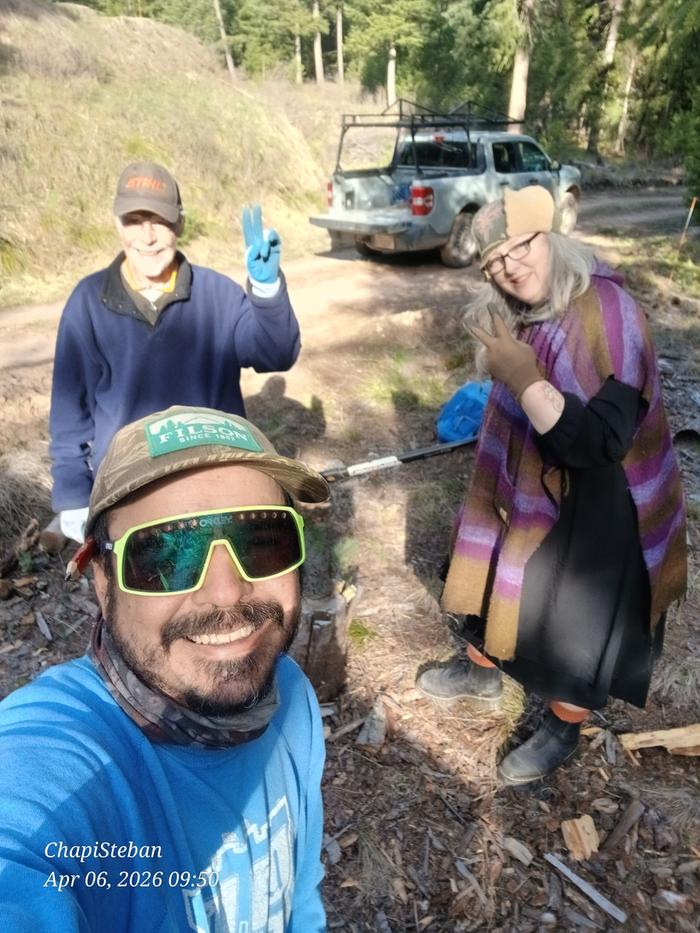 Rodgers, Melissa and I by the Tipi site 