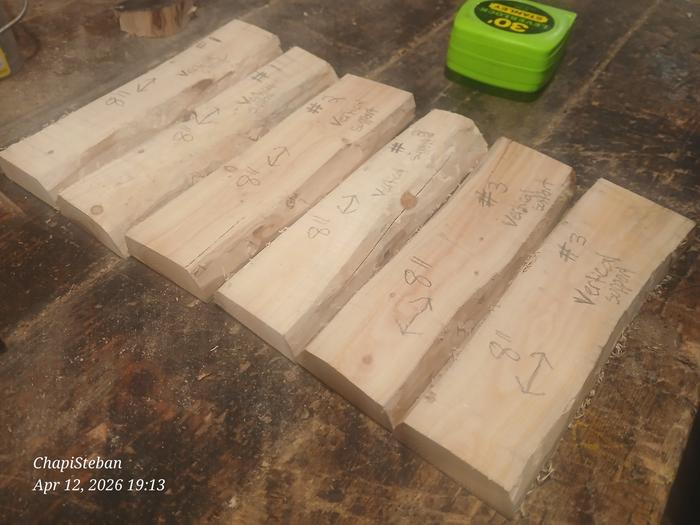 Then trimmed all the round pieces ... now flat... so more contact surface for the fastening of other components 