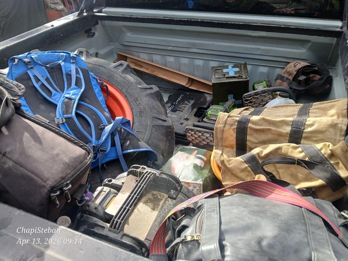 All loaded up, off we go to the lab ...