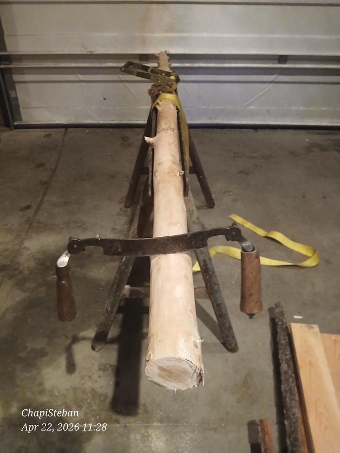 Time to shave the base of the material, then to fashion 1.5" tenon's ... 