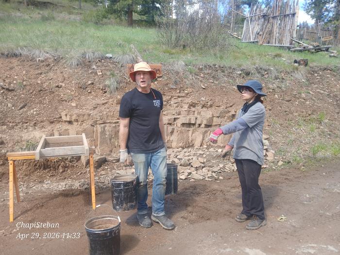 Steohen and Jesse harvesting gravel 