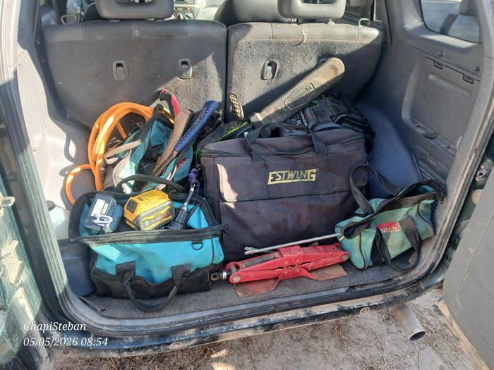 Tools collected for the morning tasks 