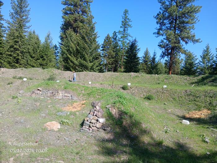 Staging water at the lemon tree site 