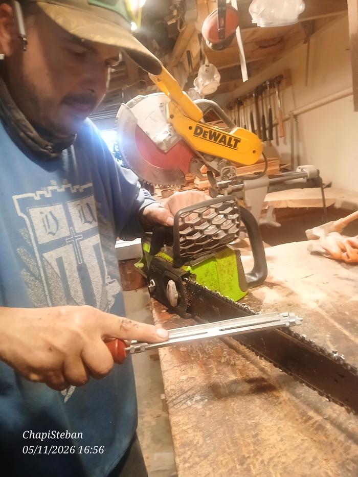Did some chainsaw maintenance too 