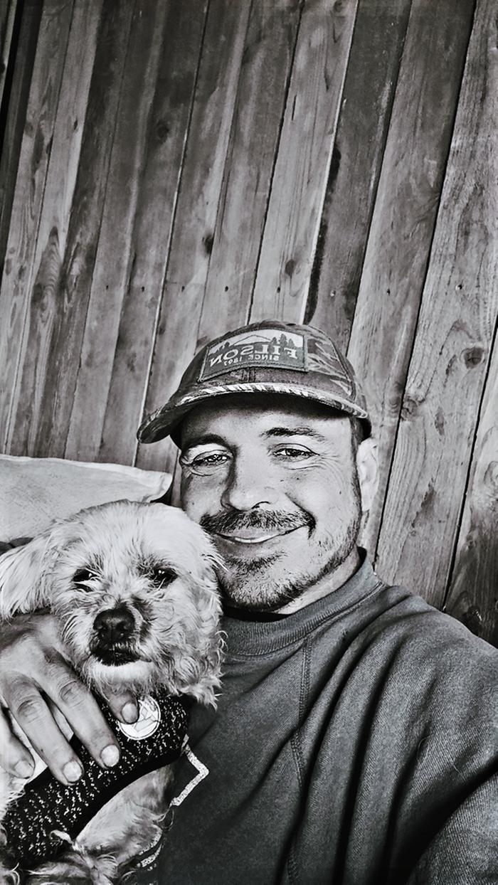 Just being silly and chilling with my dog 