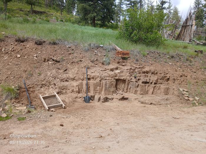 Slowly but surley ... the natural rock face is being exposed once more 