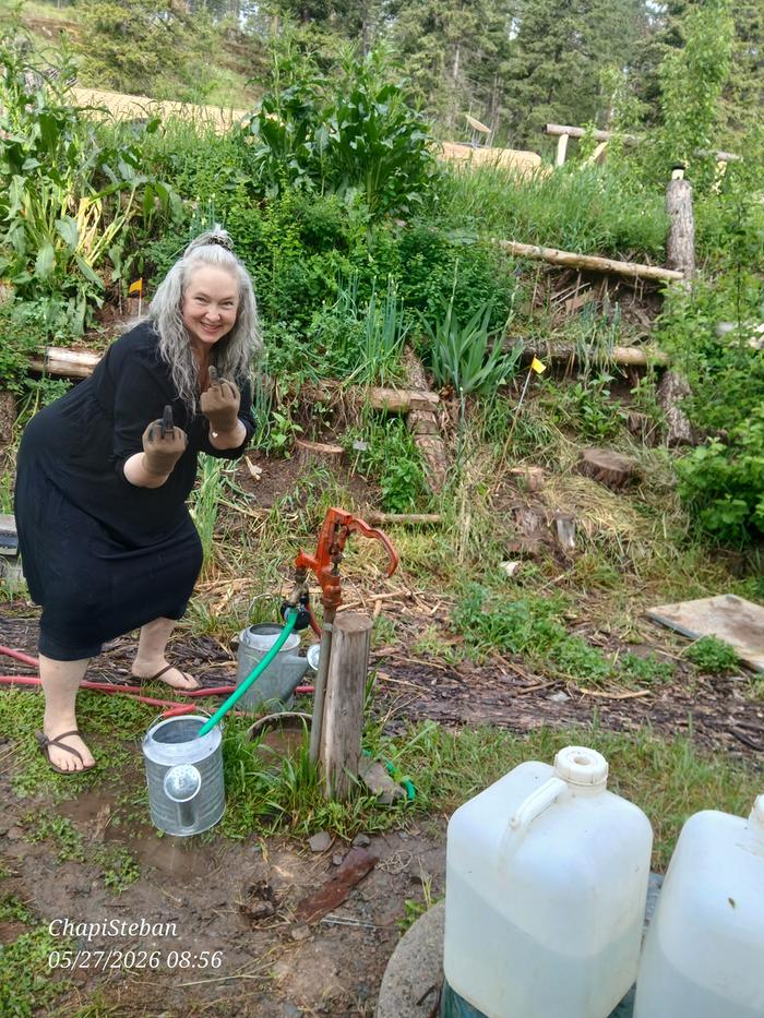 Irrigation at basecamp 