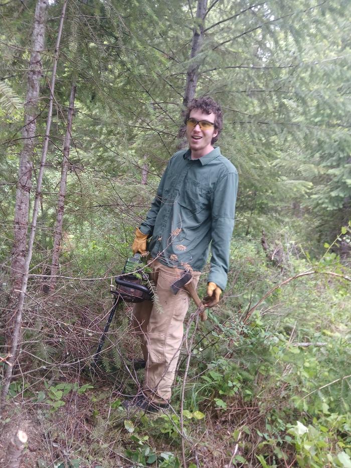 Leo on his first junkpole harvest 