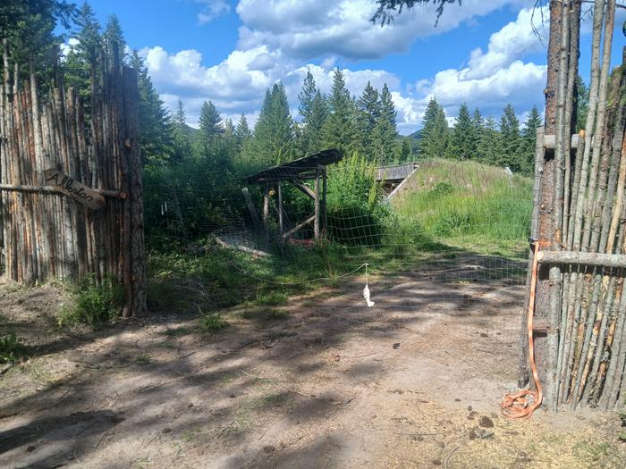 Temporary metal fencing at Abbey's entrance 