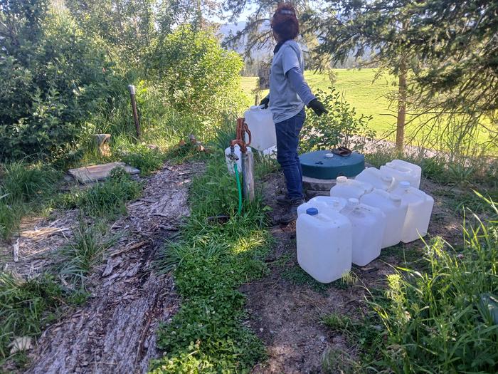 Irrigation at basecamp 