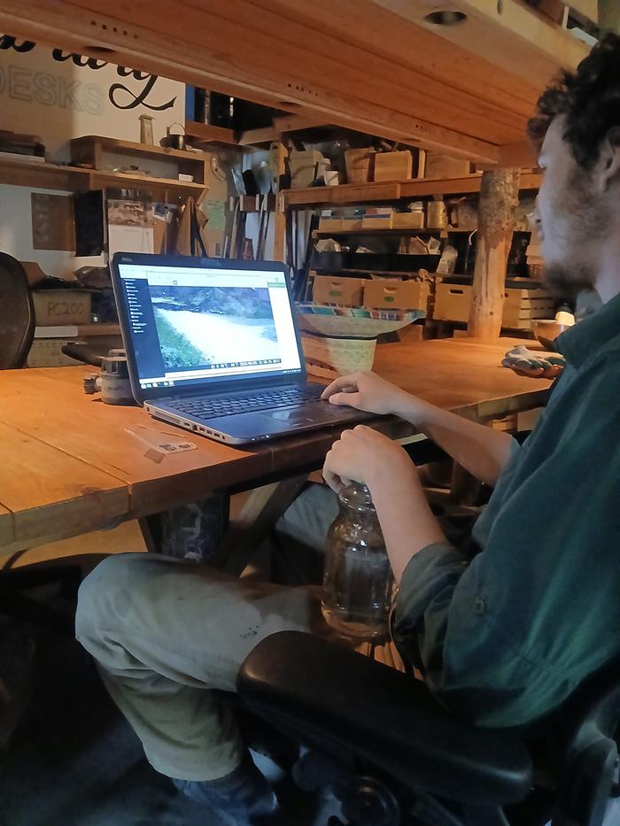 Viewing the trail cam footage 