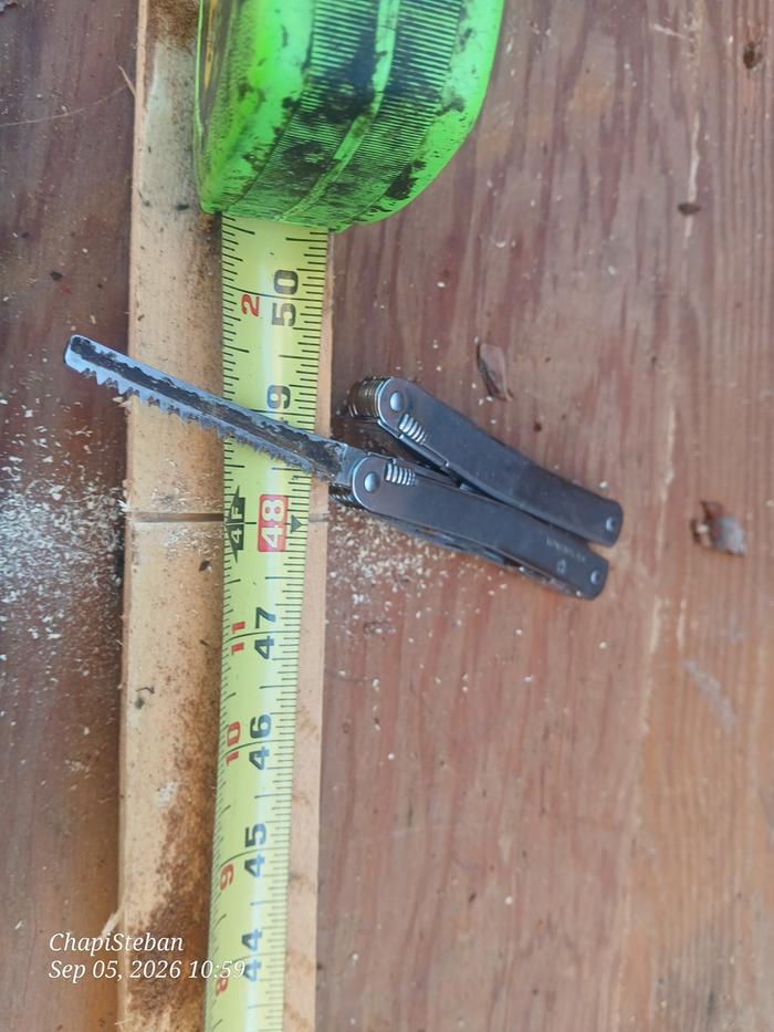 Marking off for 4' length