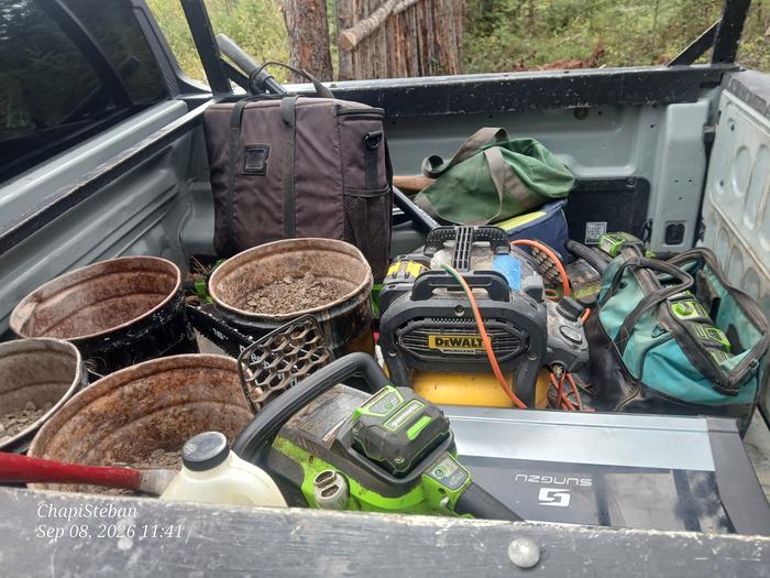 All loaded up and ready to head back to basecamp 