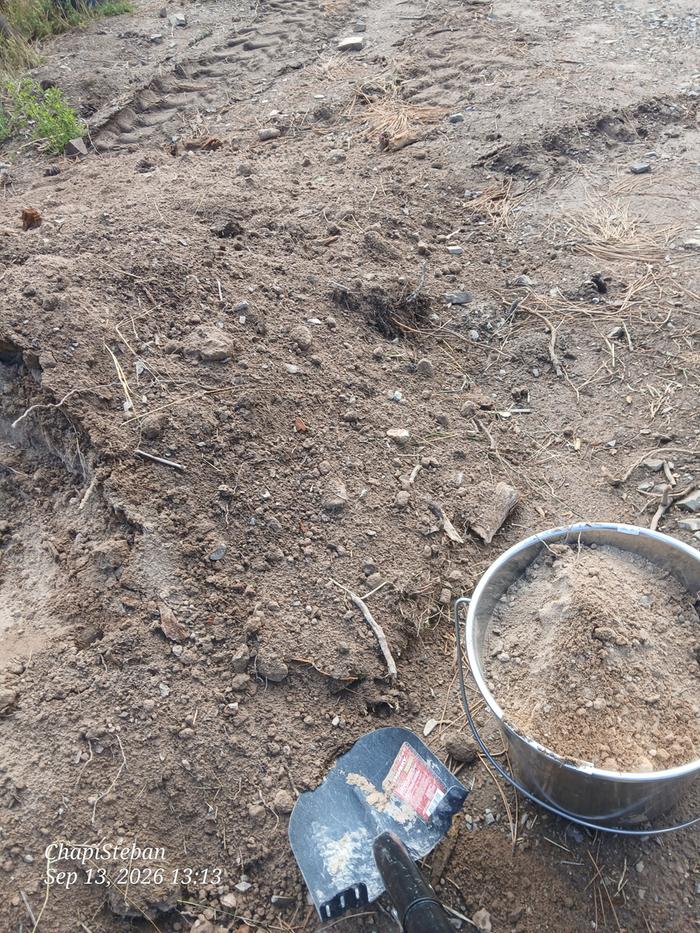 Collecting some soil for my personal project 