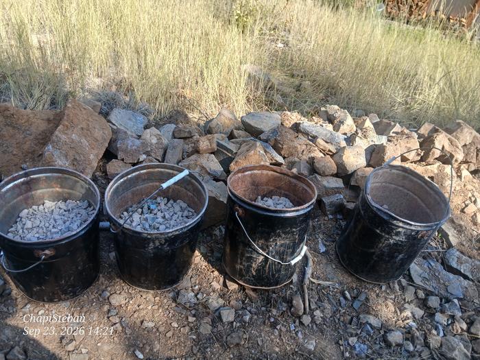 Gravel staged 