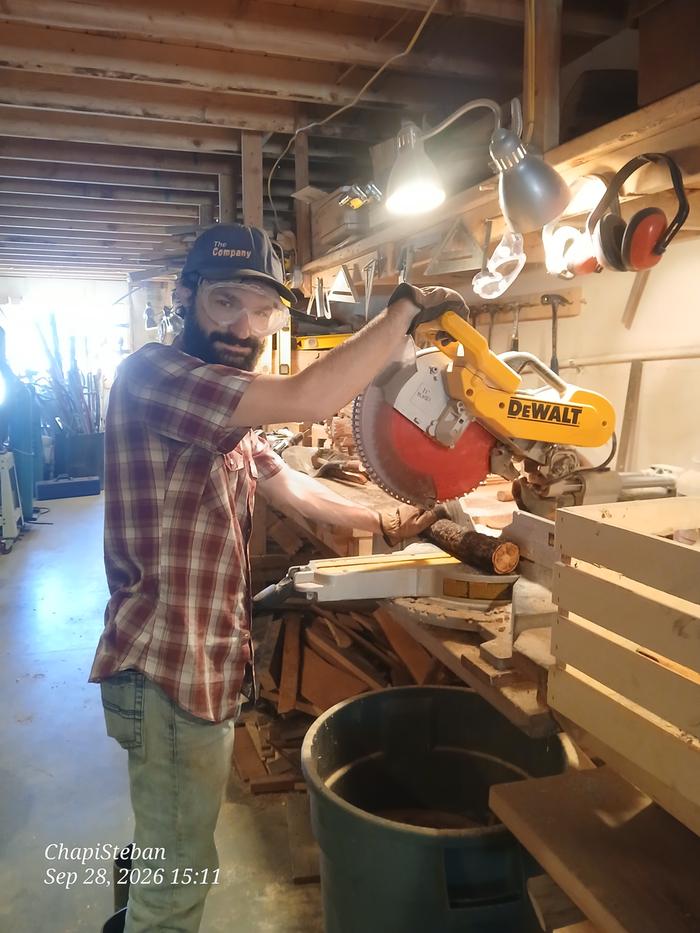 Had Sam processing woody bits 